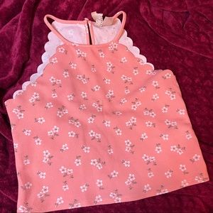 scalloped hem h&m top